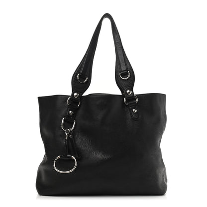 Gucci Calfskin Medium Icon Bit Tote Black 1 of 17