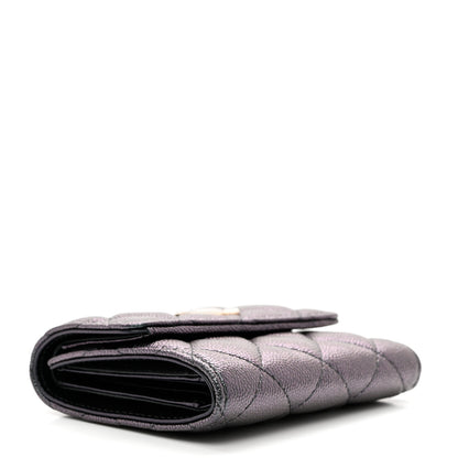Chanel Iridescent Caviar Quilted Small Flap Wallet Black 4 of 10
