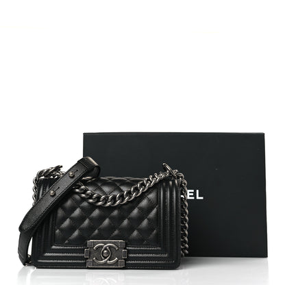 Chanel Caviar Quilted Small Boy Flap Black 10 of 10