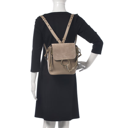 Chloe Suede Calfskin Small Faye Backpack Motty Grey 2 of 10