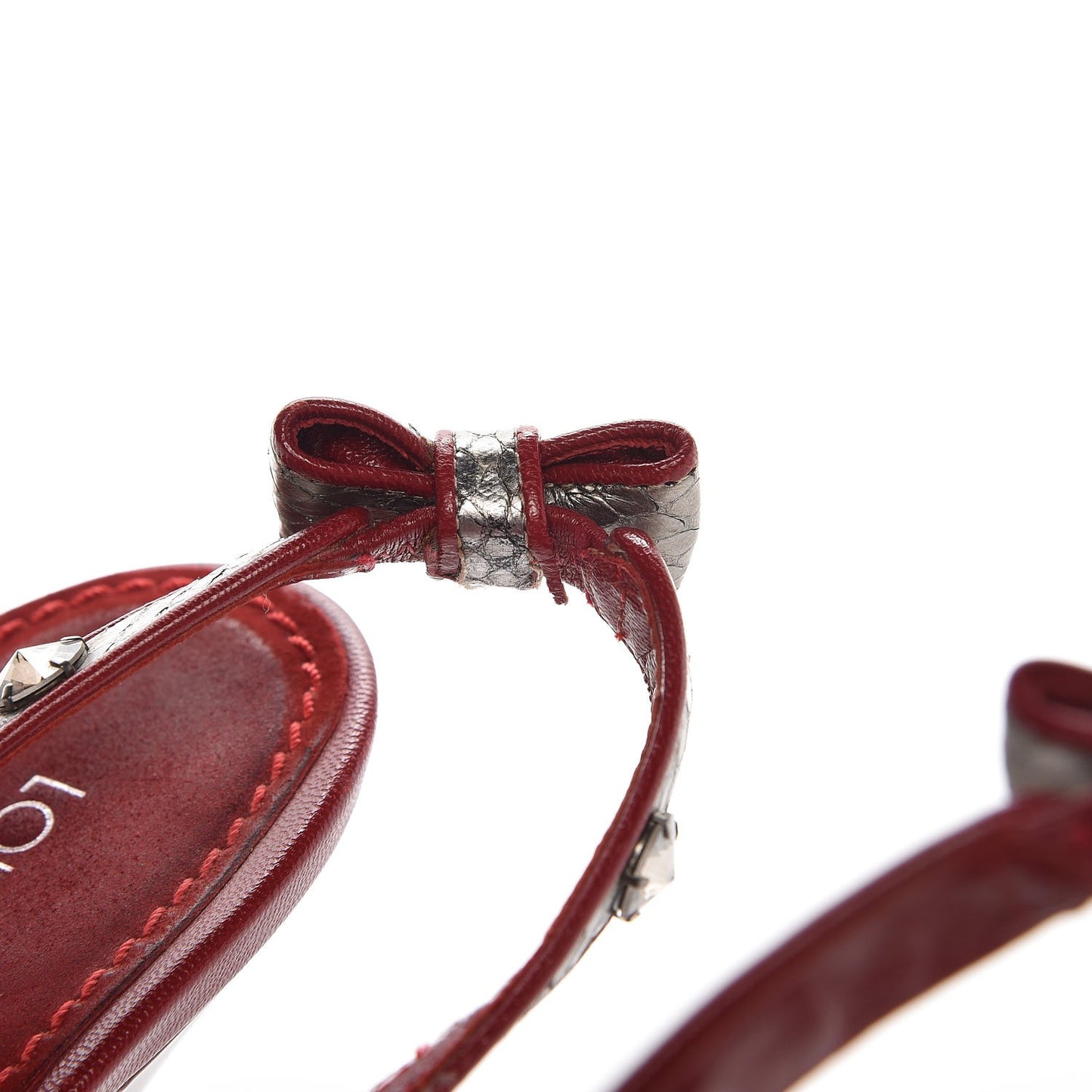 Satin Monogram Cherry Blossom Slingback Pumps 40 Red