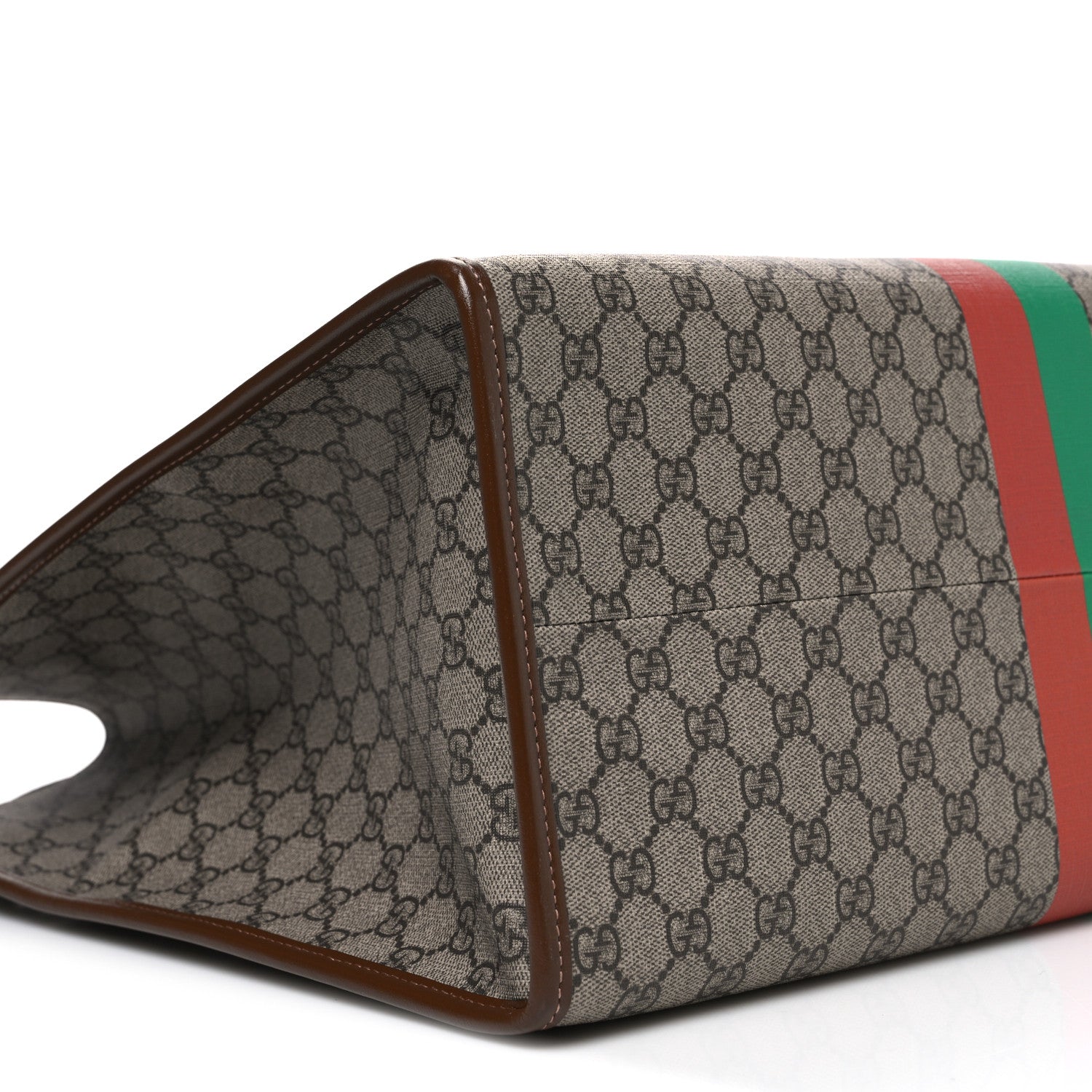 Gucci GG Supreme Monogram Fake/Not Large Retro Interlocking G Tote Bag Beige Brown Sugar 9 of 10
