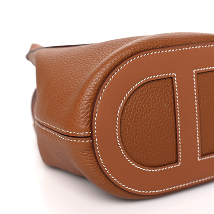 Hermes Taurillon Clemence Swift In-The-Loop 18 Bag Gold 8 of 10