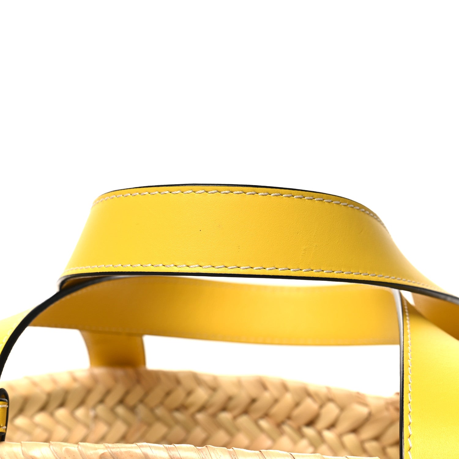 Loewe Raffia Small Basket Tote Bag Natural Yellow 10 of 10