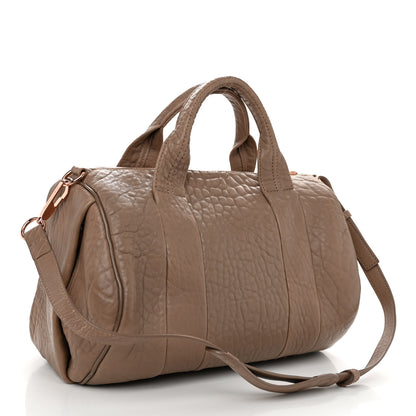 Alexander Wang Pebbled Lambskin Rocco Latte Rose Gold Hardware 3 of 9