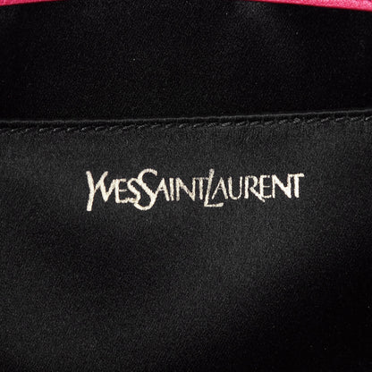 Saint Laurent Calfskin Monogram Large Belle De Jour Clutch Lipstick Fuchsia 5 of 7