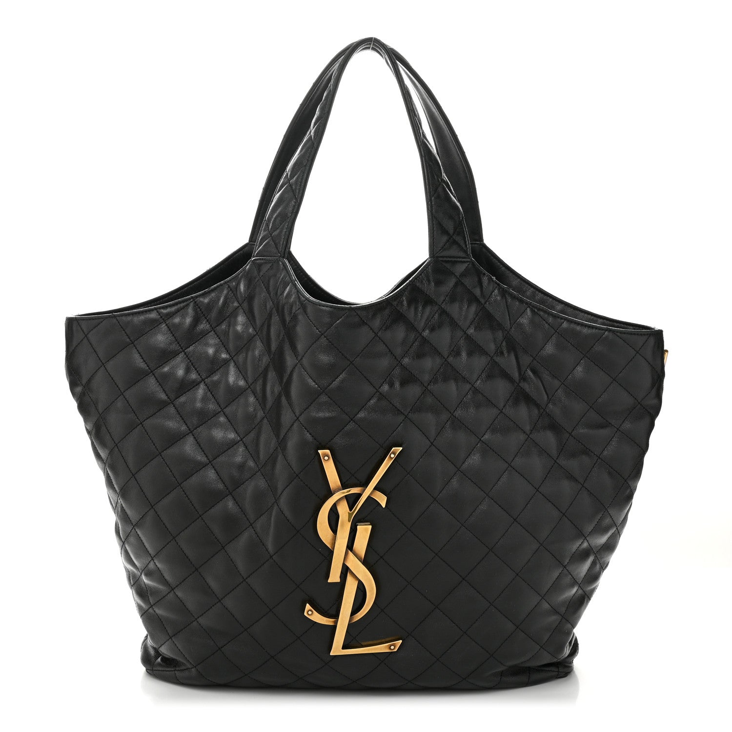 Saint Laurent Lambskin Quilted Maxi Icare Shopping Tote Black 1 of 13