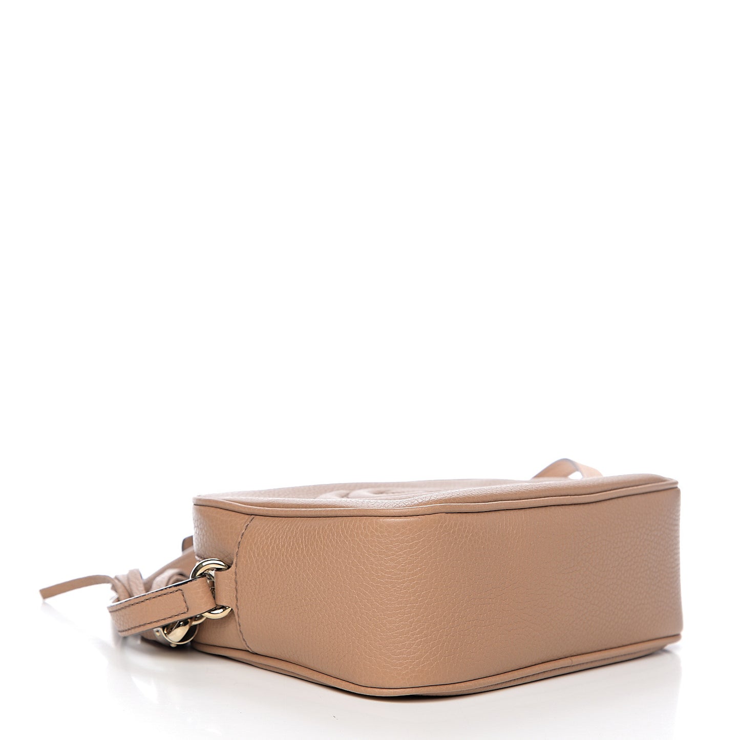 Pebbled Calfskin Small Soho Disco Bag Rose Beige