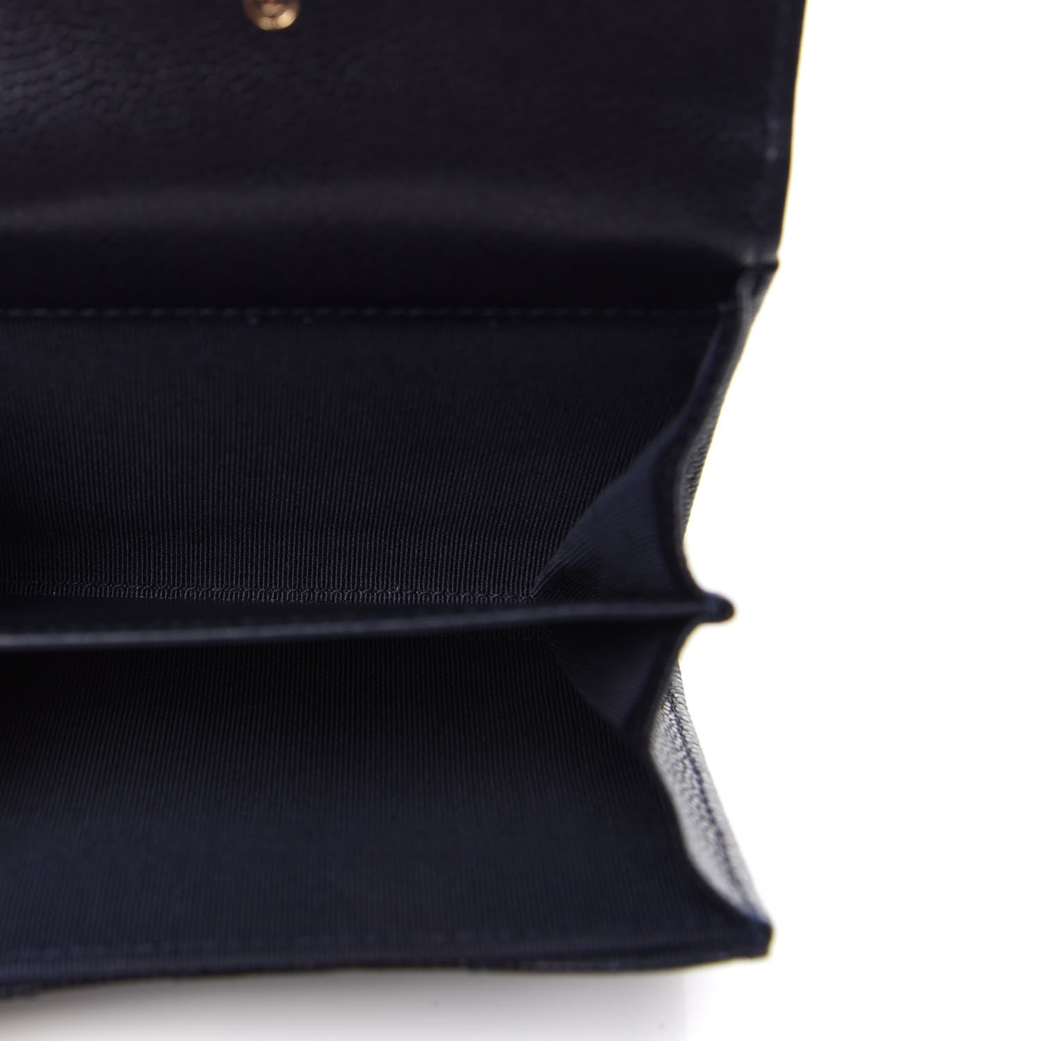 Chanel Caviar Quilted Flap Card Holder Wallet Navy Blue 5 of 9