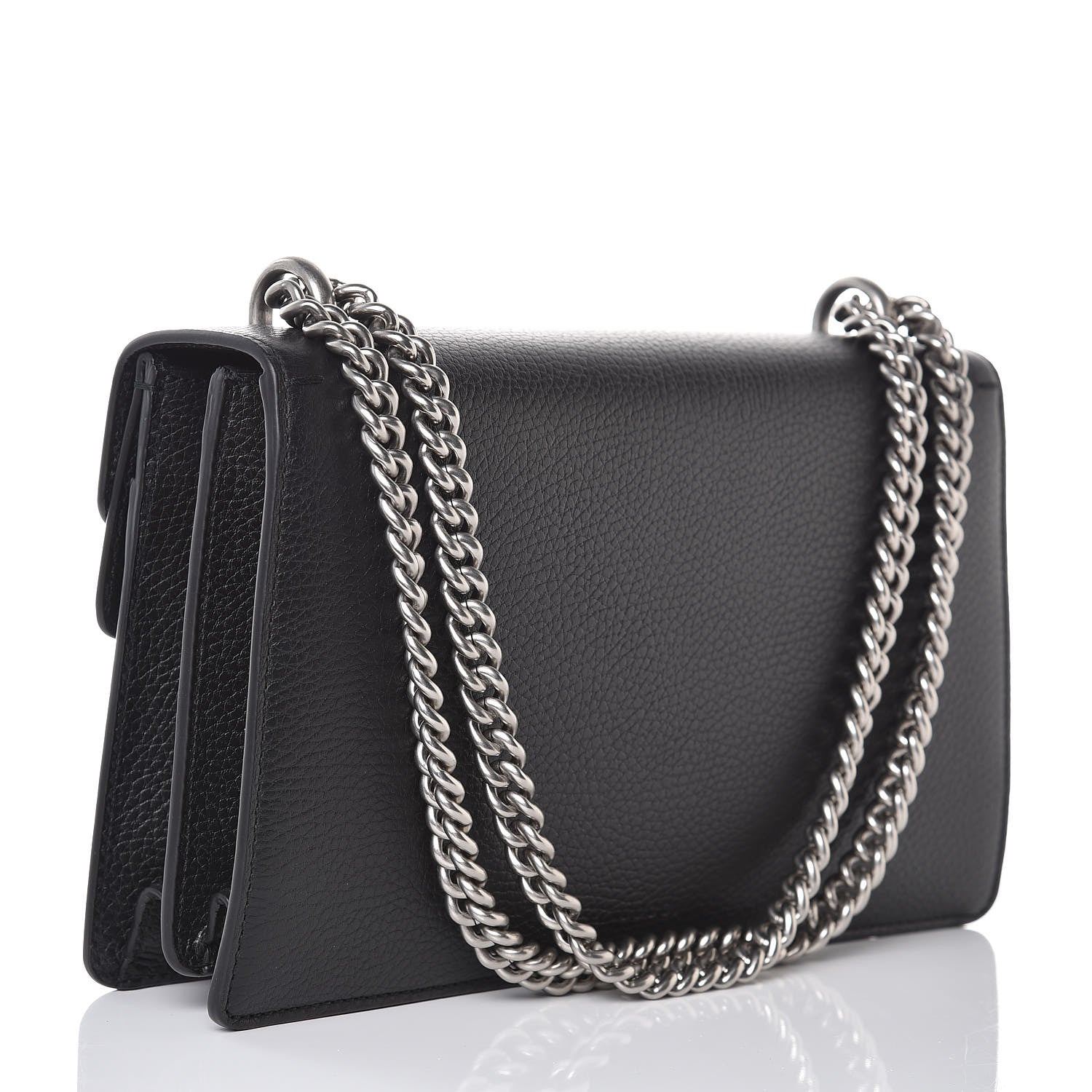 Gucci Pebbled Calfskin Small Dionysus Shoulder Bag Black 3 of 7