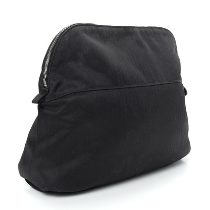 Hermes Cotton Canvas Bolide Travel Cosmetic Pouch Black 3 of 12