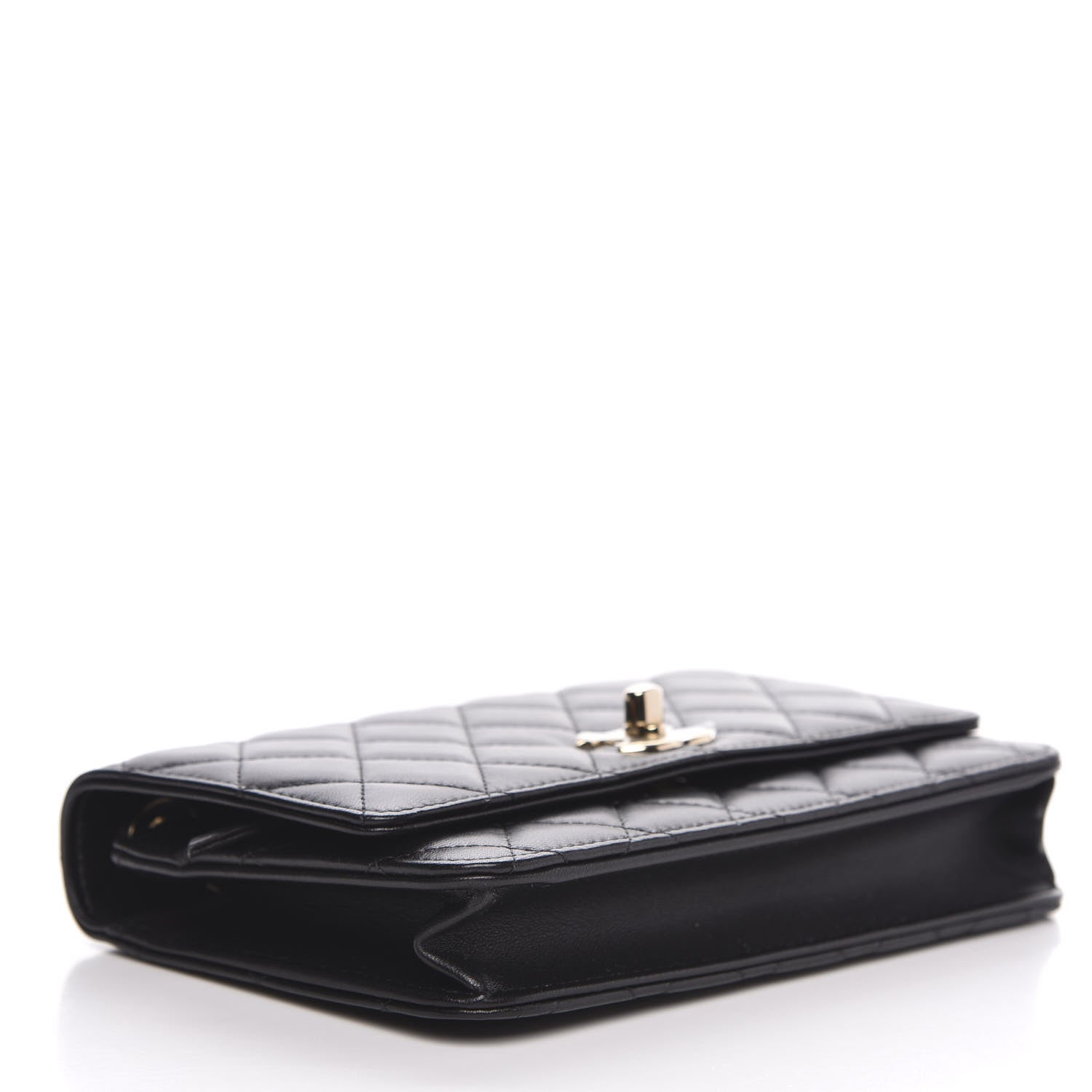Chanel Lambskin Quilted Trendy CC Wallet On Chain WOC Black 4 of 13