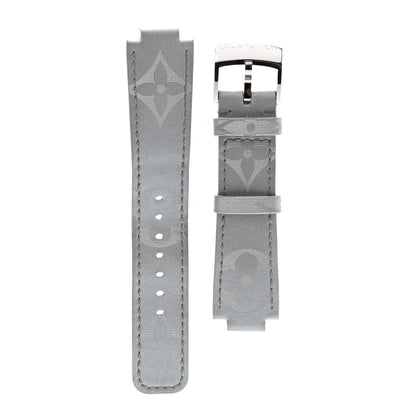 Louis Vuitton Monogram Satellite Tambour 10mm Watch Strap Silver 1 of 7