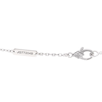 Van Cleef & Arpels 18K White Gold Mother Of Pearl Vintage Alhambra Pendant Necklace 4 of 5