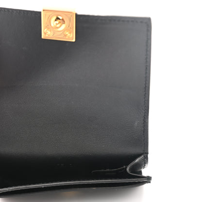 Fendi Vitello Liberty Studded Fold Over Card Holder Black 5 of 10