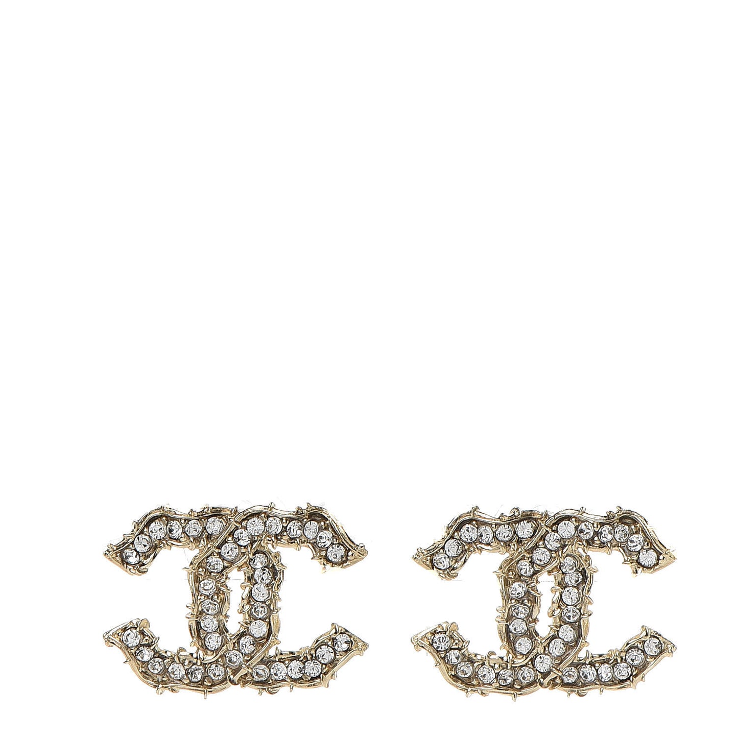 Crystal CC Earrings Gold
