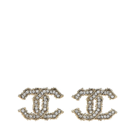 Chanel Crystal CC Earrings Gold 1 of 5