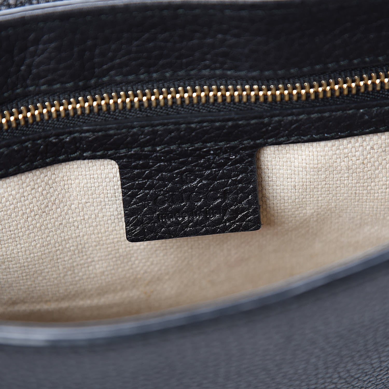 Gucci Pebbled Calfskin Medium Soho Flap Crossbody Black 6 of 10