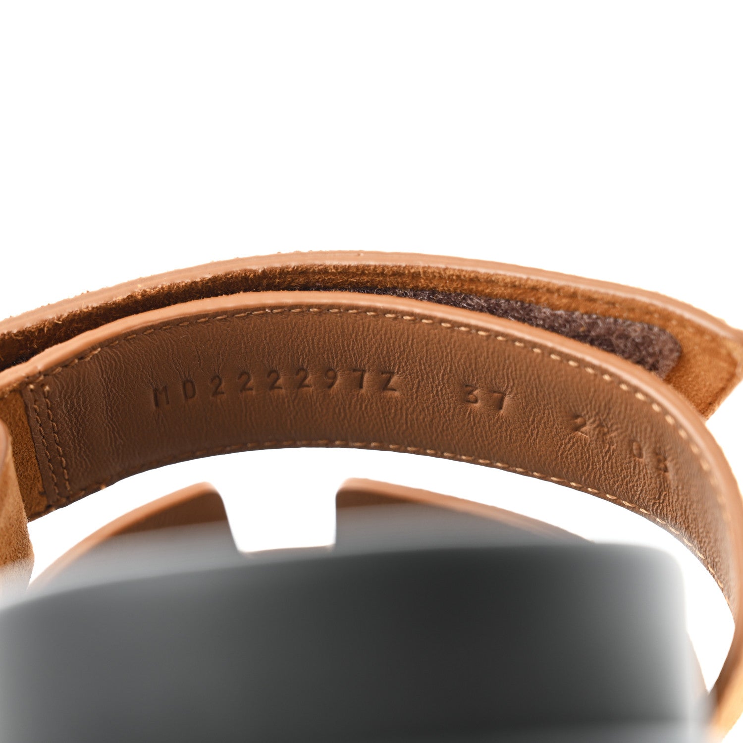 Hermes Suede Goatskin Womens Chypre Sandals 37 Naturel 6 of 9