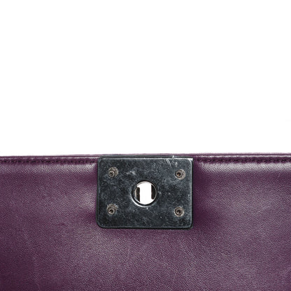 Chanel Velvet Quilted Small Boy Flap Purple 6 of 9