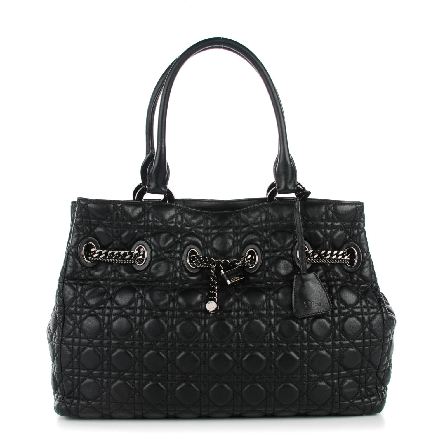 Christian Dior Lambskin Cannage Chri Chri Tote Black 1 of 7