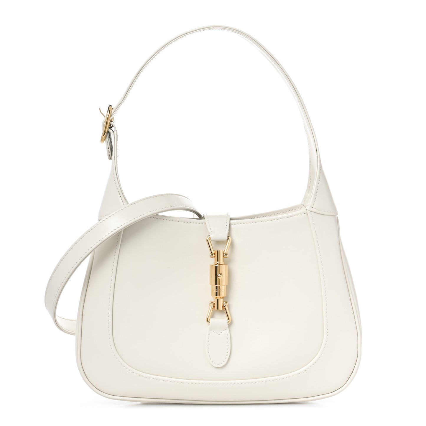 Boarded Dyana Lux Calfskin Small Jackie 1961 Hobo Mystic White