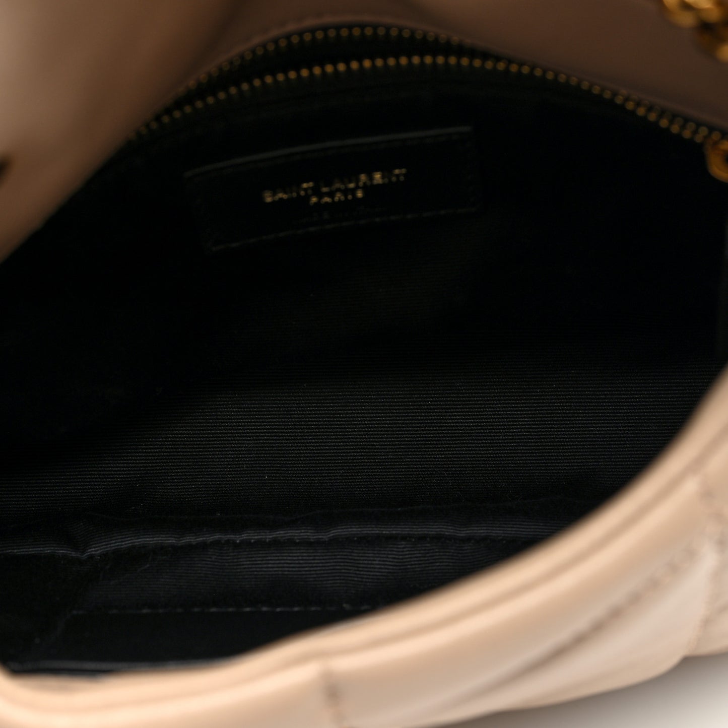Lambskin Quilted Toy Loulou Puffer Monogram Chain Satchel Dark Beige