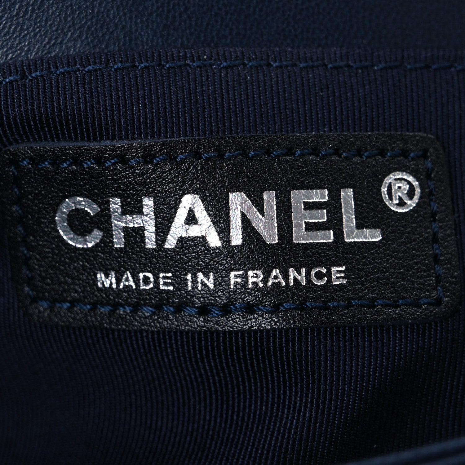Chanel Lambskin Denim Tweed Medium Enchained Boy Flap Navy Blue 6 of 11