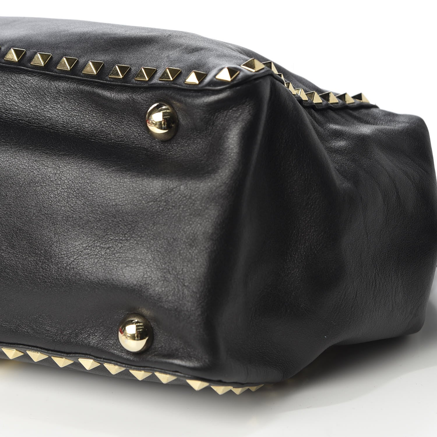 Valentino Garavani Vitello Medium Rockstud Tote Black 6 of 8