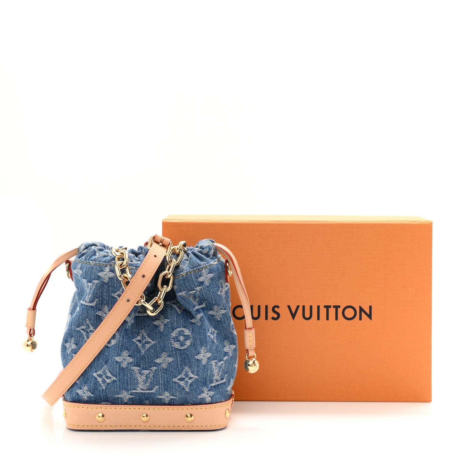 Louis Vuitton Monogram Denim Nano Noe Blue 9 of 10