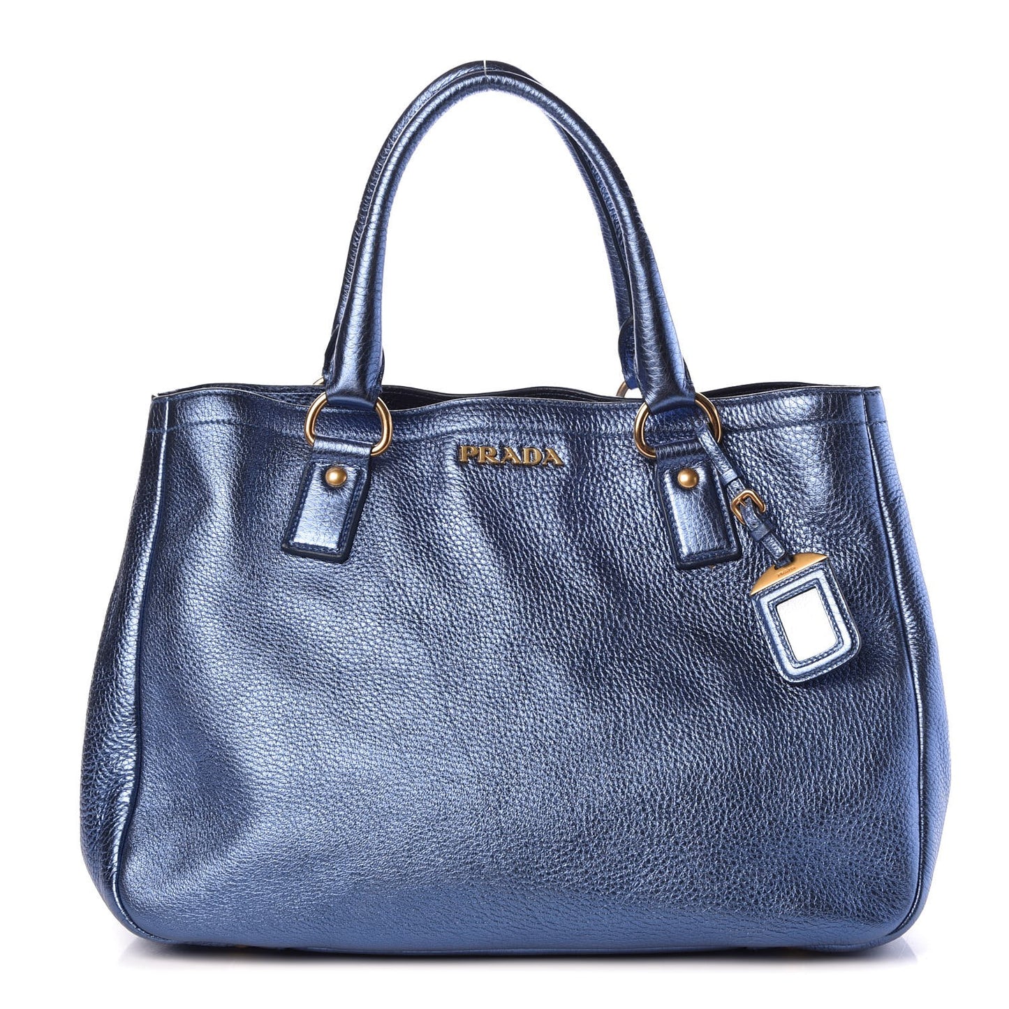 Vitello Daino Shopping Tote Denim Mordore