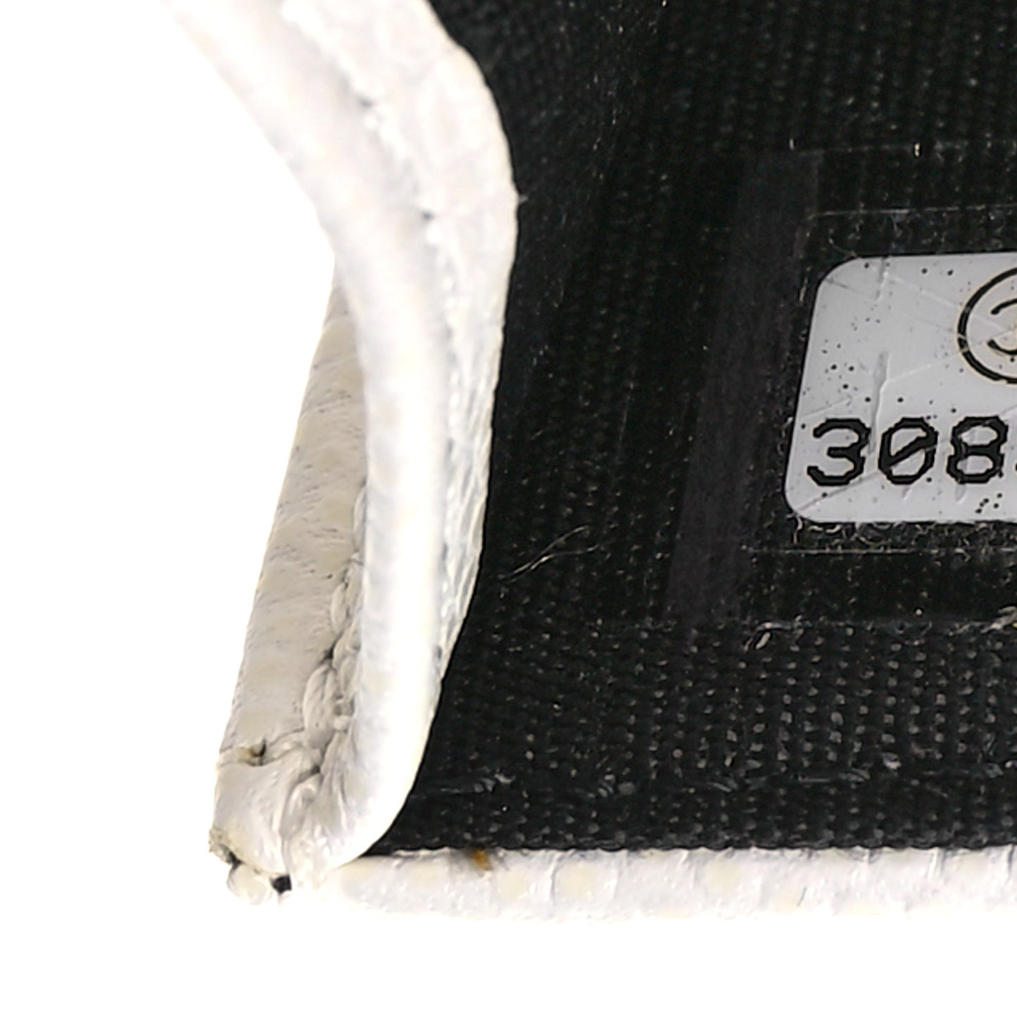 Caviar Quilted My Everything Belt Flap Card Holder White