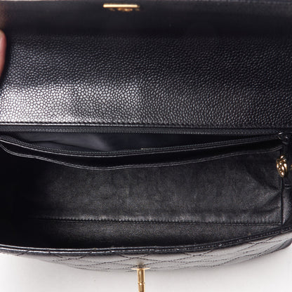 Chanel Caviar Quilted Jumbo Kelly Flap Black 6 of 9