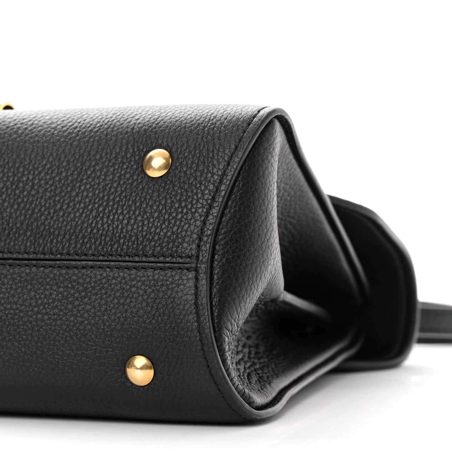 Calfskin Small Margot Top Handle Satchel Black