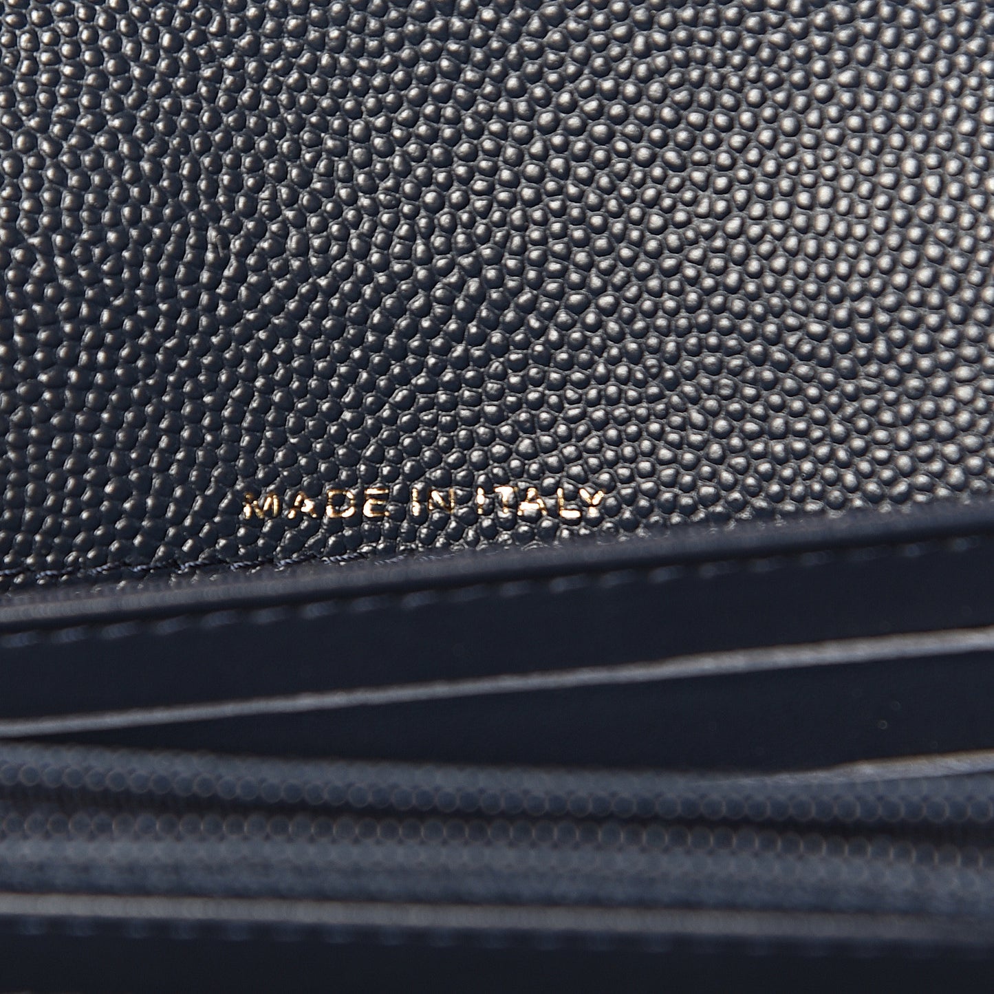 Caviar Quilted Medium Flap Wallet Navy