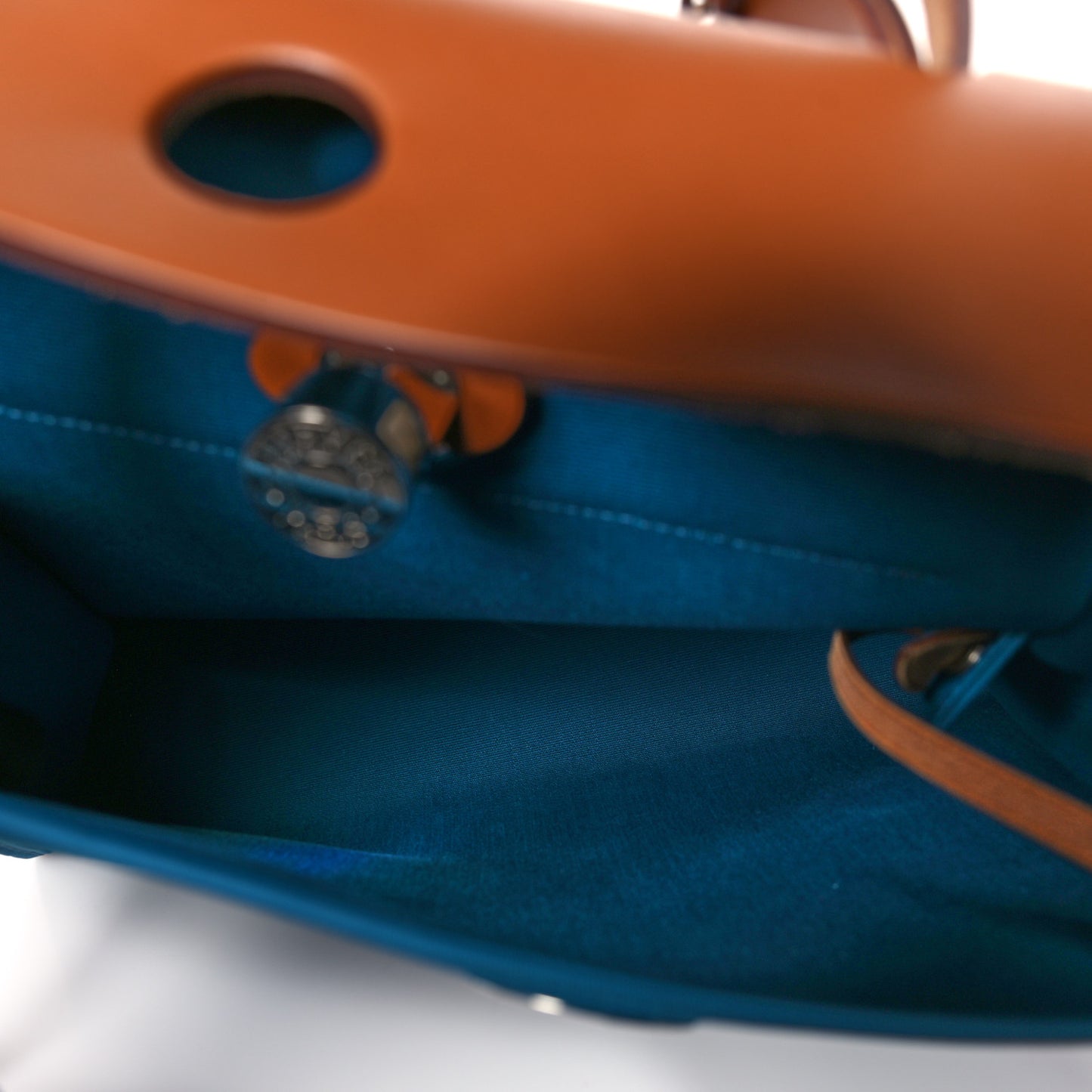 Toile Officier Vache Hunter Herbag Zip PM 31 Bleu Izmir Fauve