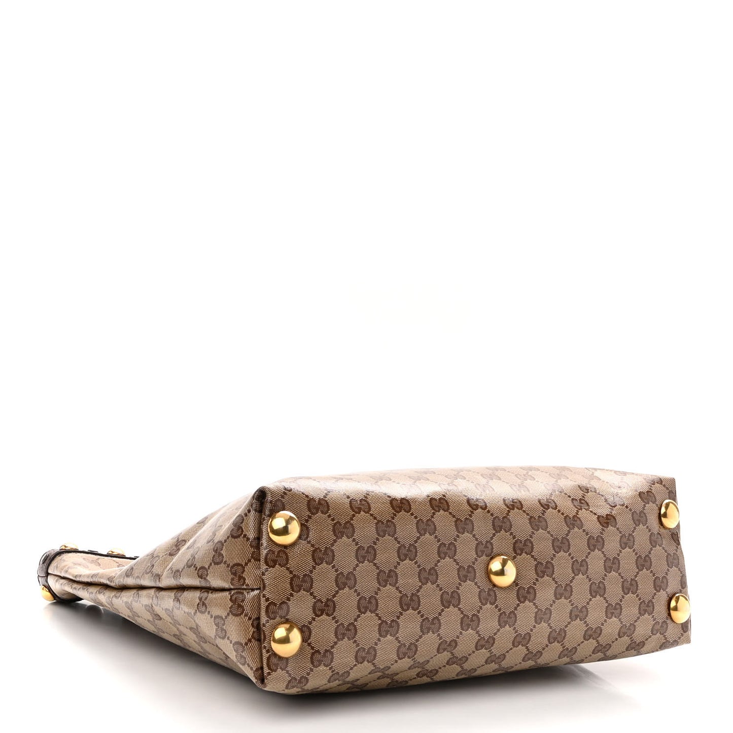 Crystal Monogram Large Babouska Vertical Shopping Tote Brown