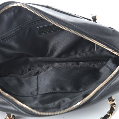 Chanel Lambskin Quilted Travel Flap Tote Black 4 of 8