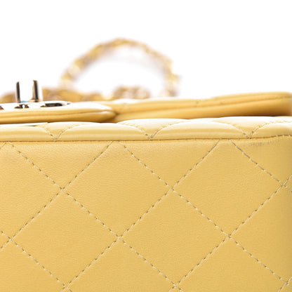 Chanel Lambskin Quilted Mini Rectangular Flap Yellow 13 of 16