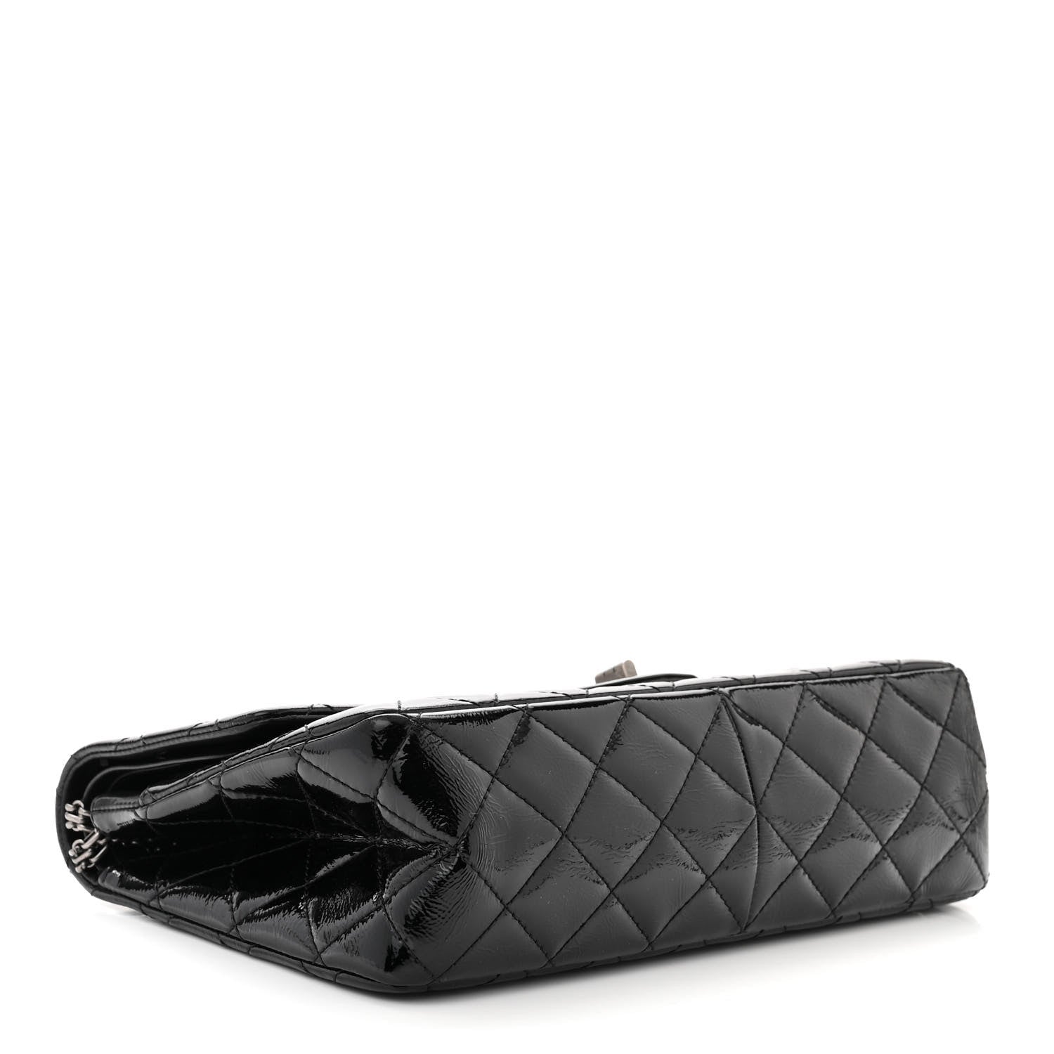 Chanel Distressed Patent Quilted 2.55 Reissue 227 Flap Black 4 of 12