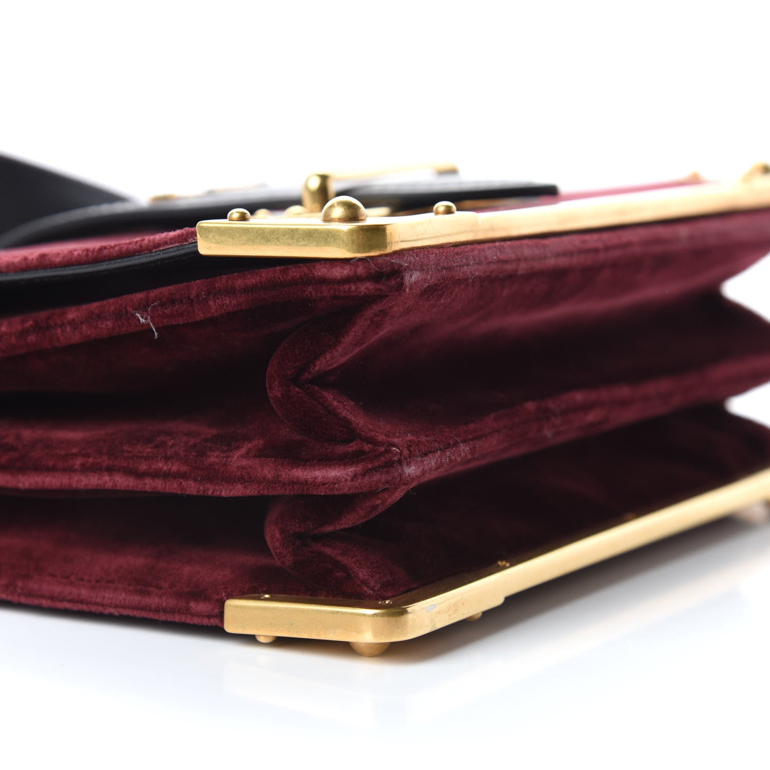 Prada Velvet City Calfskin Cahier Bag Ribes Black 7 of 8