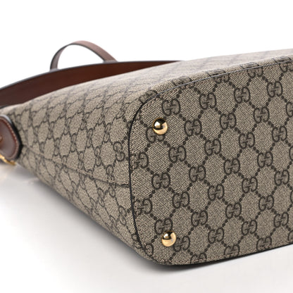 Gucci GG Supreme Monogram Linea A Hobo Brown 10 of 11