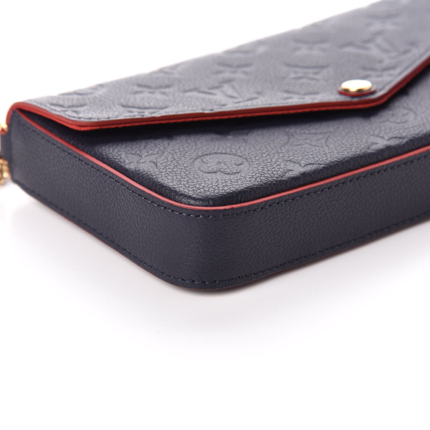Empreinte Pochette Felicie Chain Wallet Marine Rouge