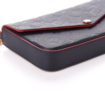 Louis Vuitton Empreinte Pochette Felicie Chain Wallet Marine Rouge 9 of 10