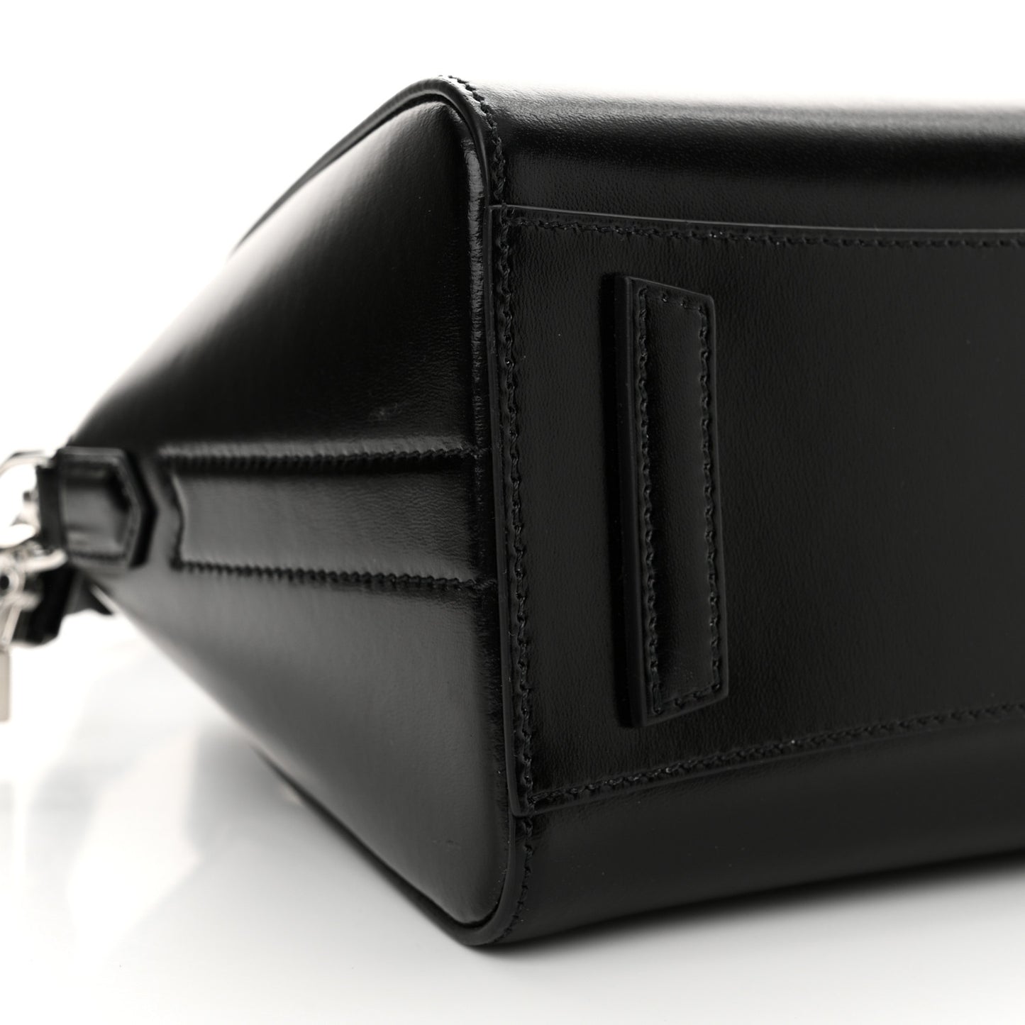 Shiny Lord Calfskin Mini Antigona Black