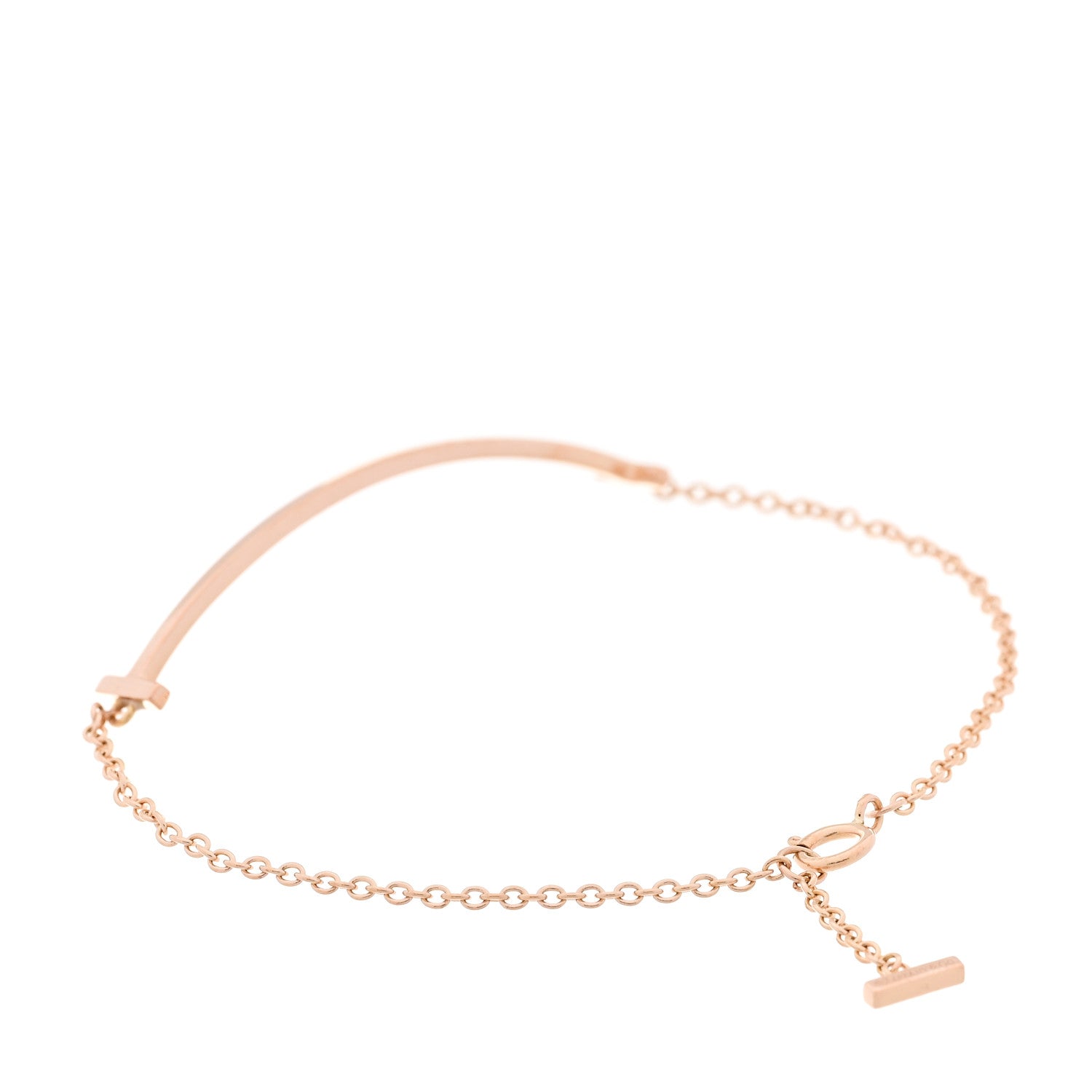 Tiffany 18K Rose Gold T Smile Bracelet 2 of 5