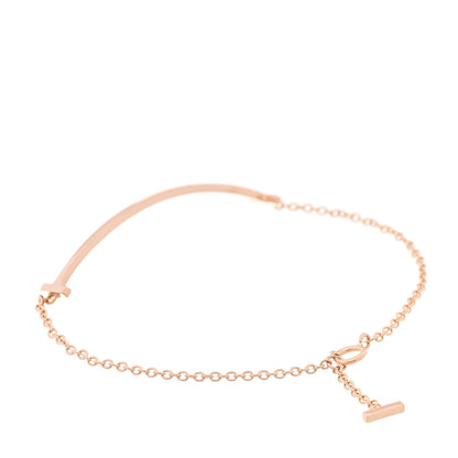 Tiffany 18K Rose Gold T Smile Bracelet 2 of 5