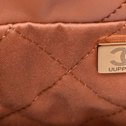 Chanel Shiny Calfskin Quilted Chanel 22 Camel 8 of 12