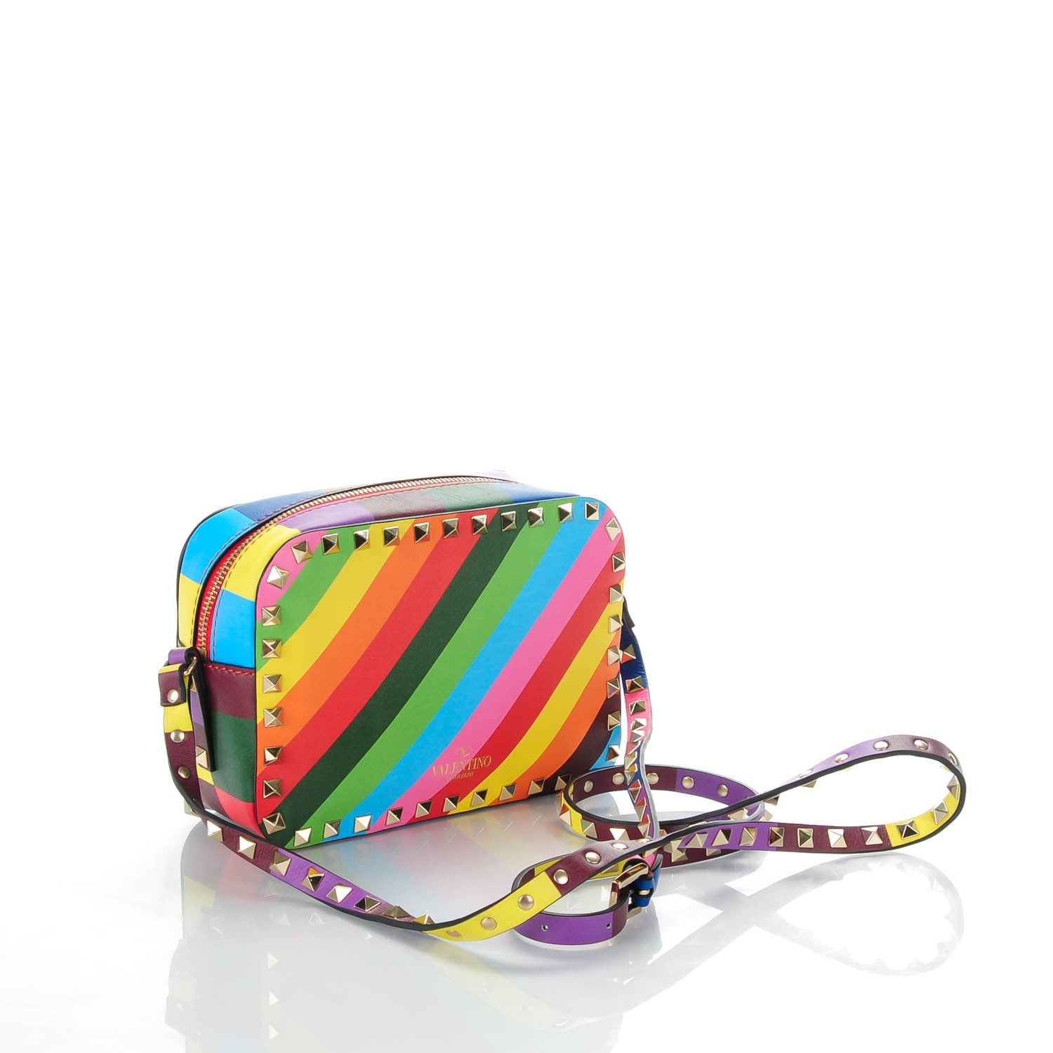 Valentino Garavani Vitello 1973 Rockstud Camera Crossbody Bag Multicolor 3 of 7