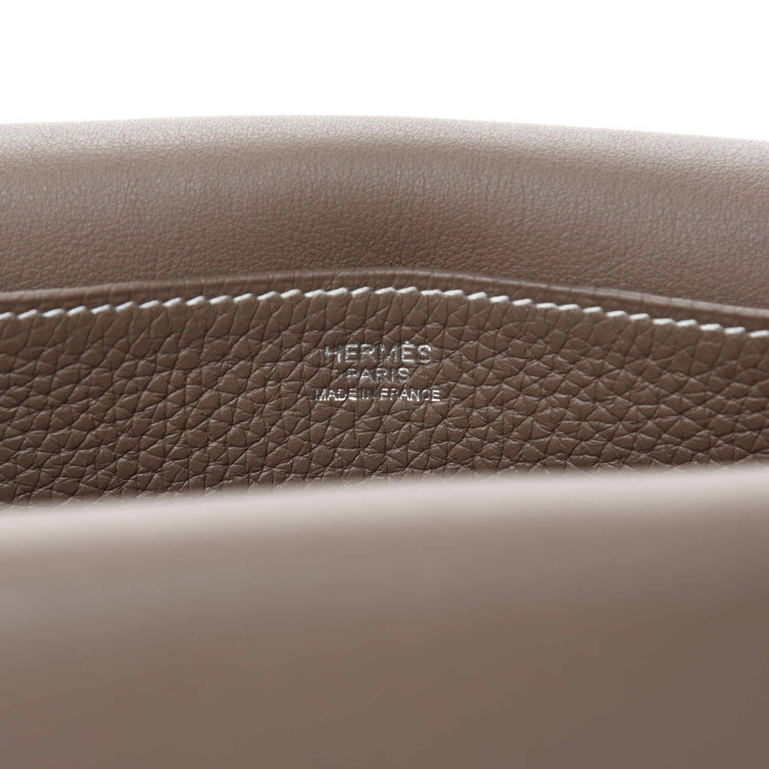 Hermes Taurillon Clemence Halzan 25 Etoupe 9 of 11